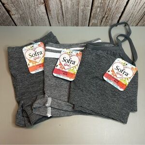 Sofra Girls Gray Sporty Undergarment Set Size Medium